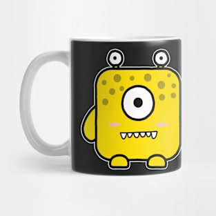 Kawaii Yellow Square Monster Mug